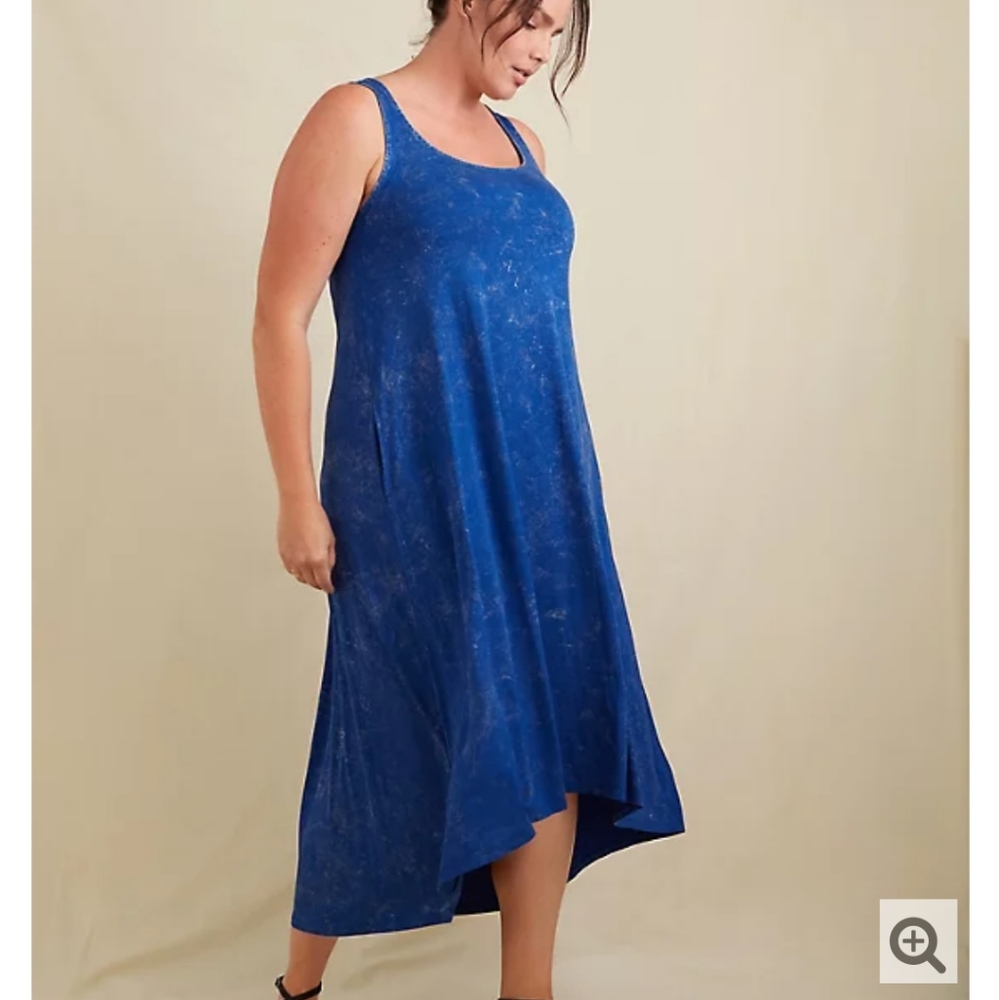 Hi-Lo Maxi Dress - Super Soft Mineral Wash Blue